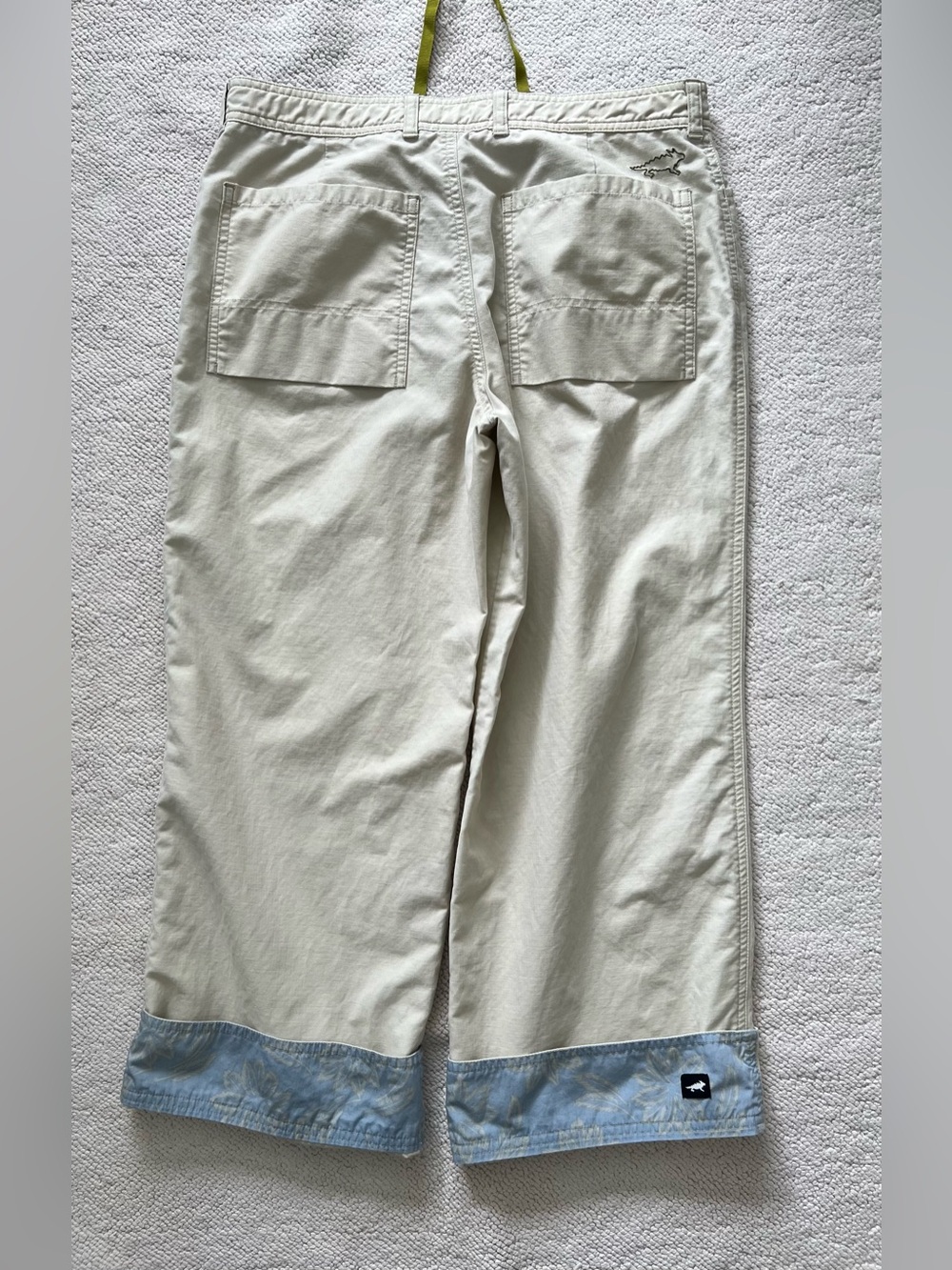 Horny Toad Women’s Pants Tan Wide Leg Capri Drawstring Flap Back Pocket Size: 6
